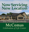 NOW SERVICING McComas Celebration of Life Center Jarrettsville