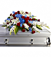 Flowers By Bauers Distinguished Service Casket Spray