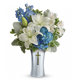 Flowers By Bauers Skies Of Remembrance Bouquet