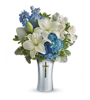 Flowers By Bauers Skies Of Remembrance Bouquet