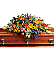 Flowers By Bauers Colorful Reflections Casket Spray