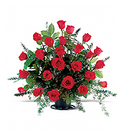 Flowers By Bauers Blooming Red Roses Basket
