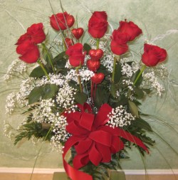 Beautiful Long Stem Red Roses