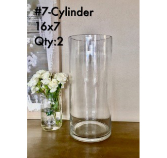 Crystal Clear Cylinder 16x7