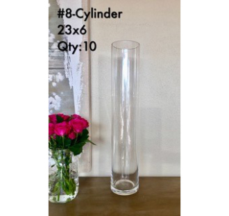 Crystal Clear Cylinder 23x6
