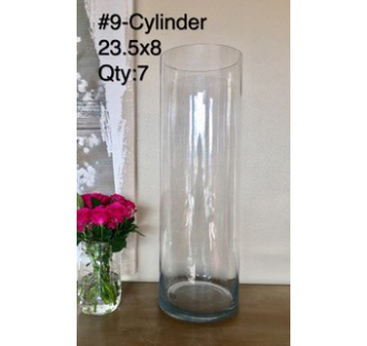 Crystal Clear Cylinder 23.5x8