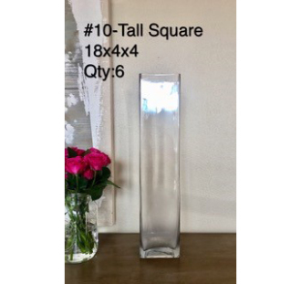 Crystal Clear Square 18x4x4