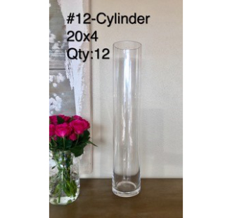 Crystal Clear Cylinder 20x4