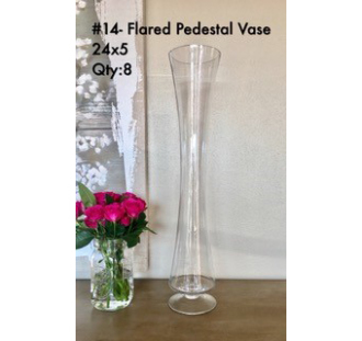 Flared Pedestal Vase 24x5