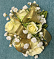 white roses corsage 