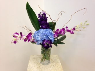 MODERN HYDRANGEA AND ORCHID FLORAL