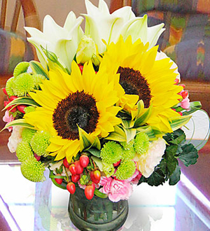 Arrangement in Vase Yellow