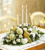 White and Gold Centerpiece 