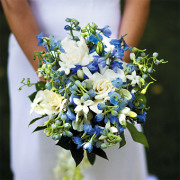 Blue Delphinium Bridal Bouquet