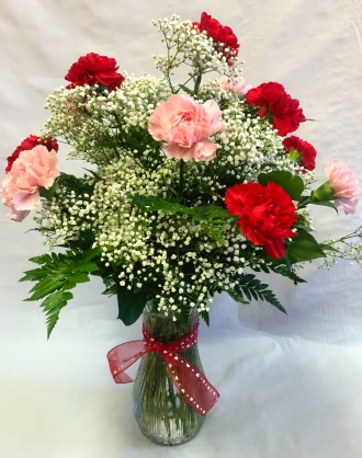 Pequa Valentine's Day Carnations Vase