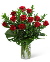 Red Roses with Modern Foliage (12)