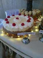 White chocolate raspberry cheesecake