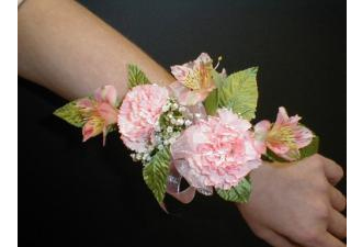 Corsage alstromeria and mini carnations