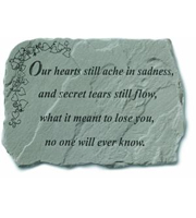 Our hearts still ache in sadness... Stone