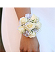 White Mini Rose Wrist Corsage 