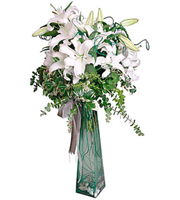 Arrangement of White Liliums