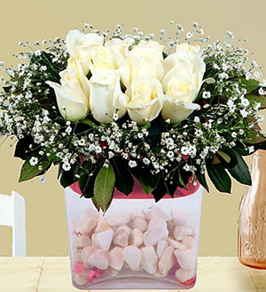 Arrangement of White Roses