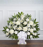 Heartfelt Tribute Floor Basket-White