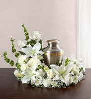 Cremation Wreath-All White