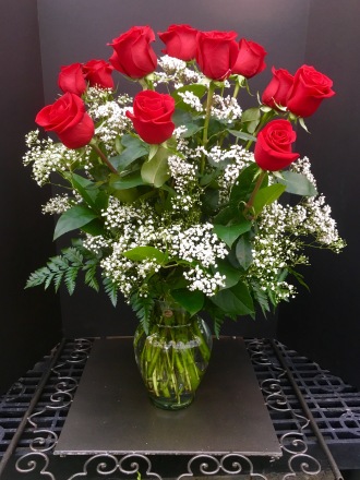Long and Lovely Red Rose Vase