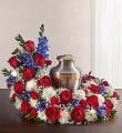 Red, White & Blue Cremation Wreath