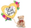 Get Well Soon Balloon & Bear