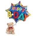 Happy Birthday Balloon with Bear