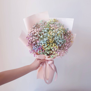 Rainbow BB Wrapped Bouquet