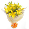 Yellow Lily Wrap Bouquet