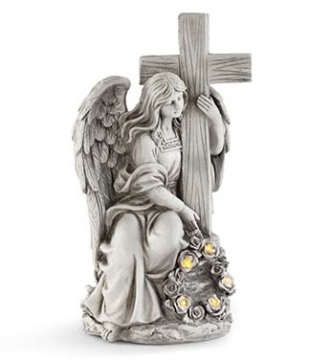 Angel with Cross LED