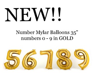 Golden Mylar Balloons