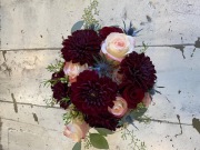 Burgundy/Pink Bridal Bouquet