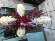 Patriotic Floral Cross