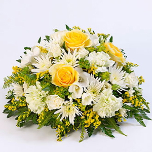 Classic Posy Yellow and White - Funeral
