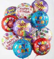 12 Happy Birthday Mylar Balloons