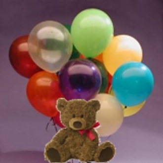 Twelve Latex Balloons and a Teddy Bear