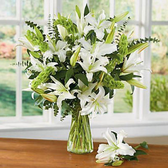 Lovely White Lily Bouquet
