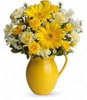 Teleflora's Sunny Day Pitcher of Cheer