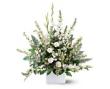 White Expressions Basket - by Charleston Cut Flower Co.