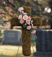 Pink Bouquet Cross - by Charleston Cut Flower Co.