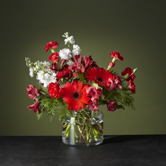The FTD® Big Red Bow Bouquet