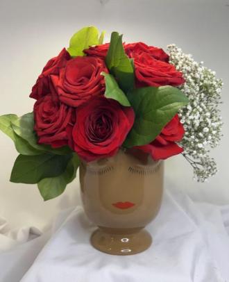 Sassy Rose Bouquet (Caramel Celfie Vase)