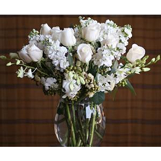 White Floral Vase