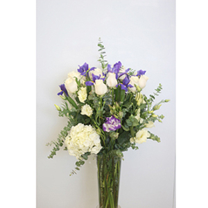 White and Blue Elegance Floral Arrangement