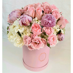 la pink flower box